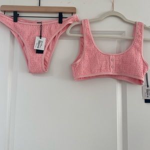 Pink scrunched Kendall & Kylie Henley bikini